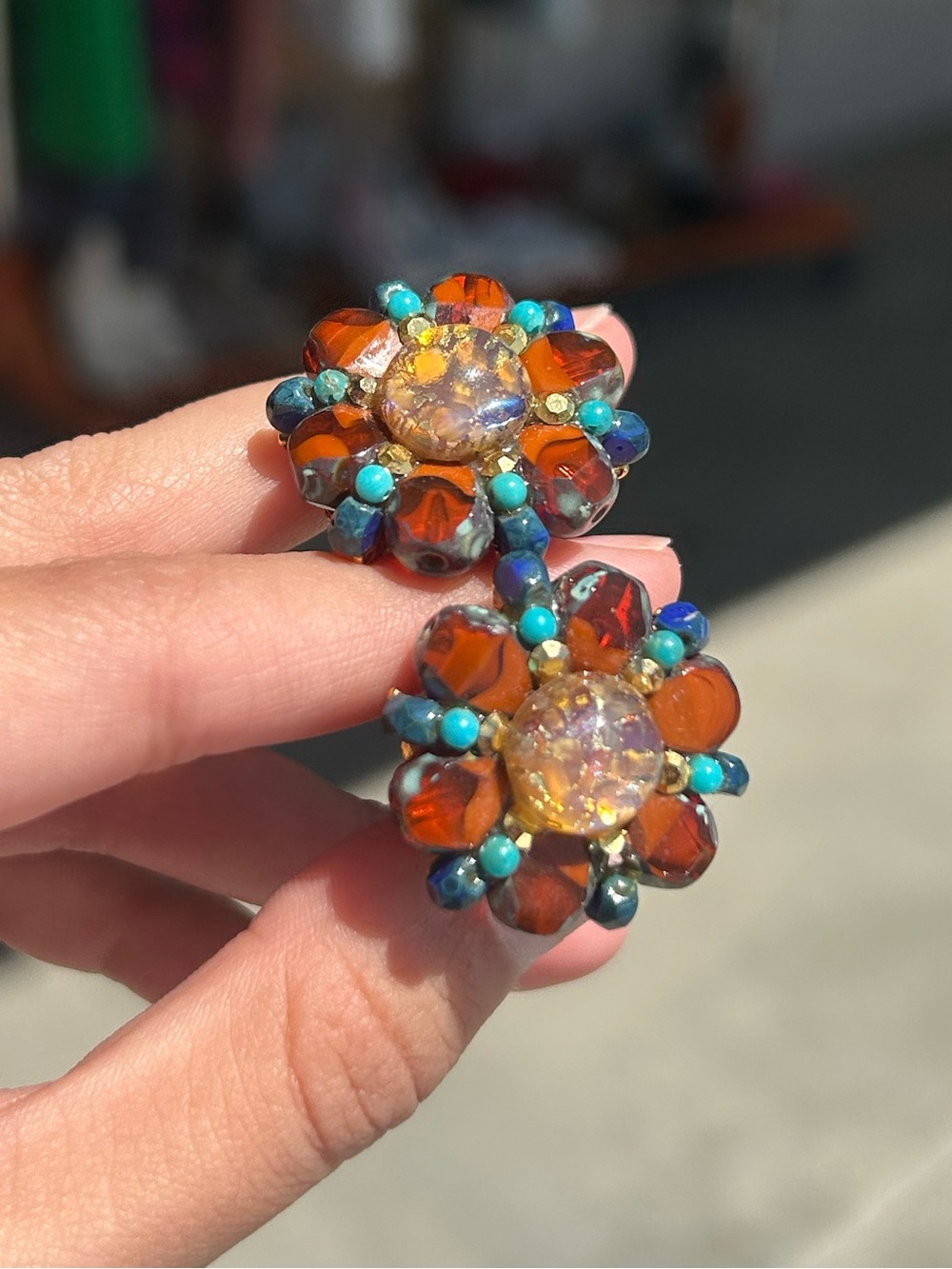VINTAGE Barrera Clip on Earrings